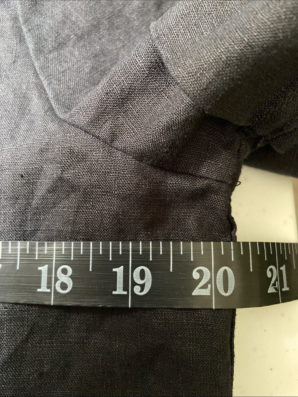 Quince Black Short-Sleeve Swing Linen Dress *Medium Fit* - Picture 9 of 9